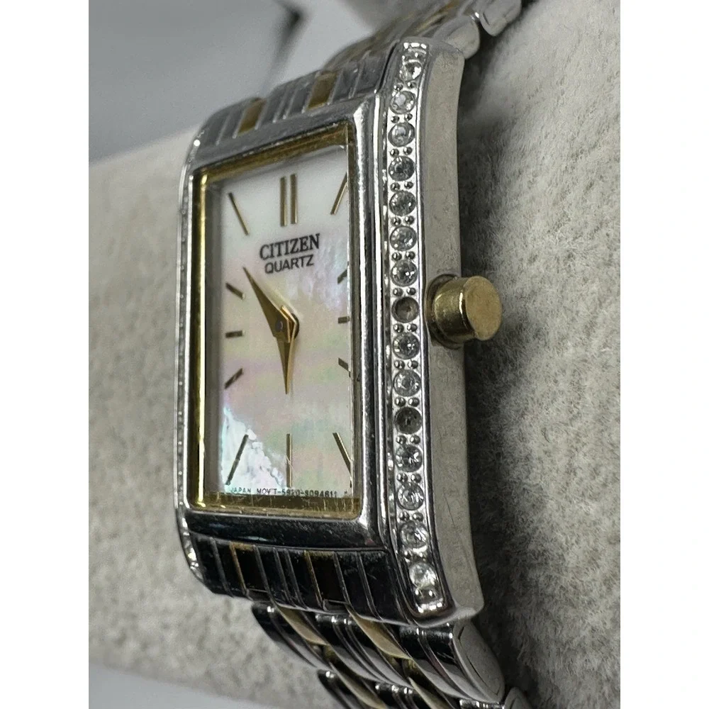 Citizen 5920-S063663‎ New Battery Ladies MOP Tank Watch 19MM 6.5
